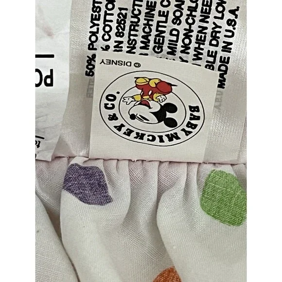 Disney Babies Mickey Mouse Balloons primary colors  Crib Sized Blanket Comforter - Picture 10 of 16